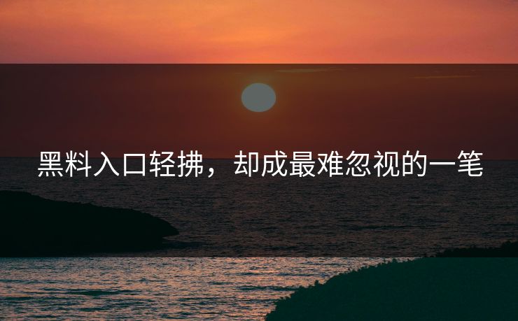 黑料入口轻拂,却成最难忽视的一笔